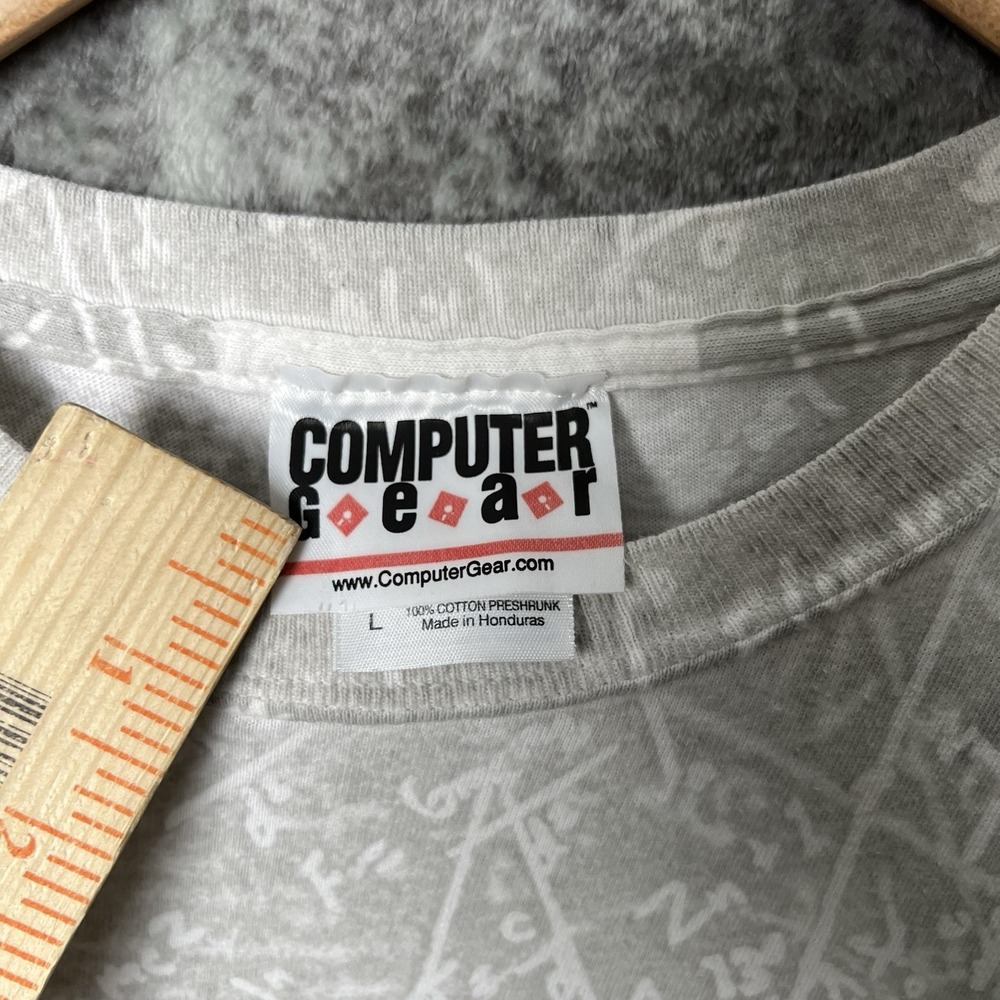 Vintage Computer Gear Science Geometry Engineering Formula AOP T-Shirt Large - Picture 3 of 6